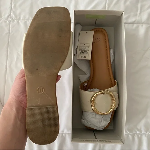 Women's Bennie Buckle Slide Sandals with Memory Foam Insole - A New Day - Picture 7 of 7